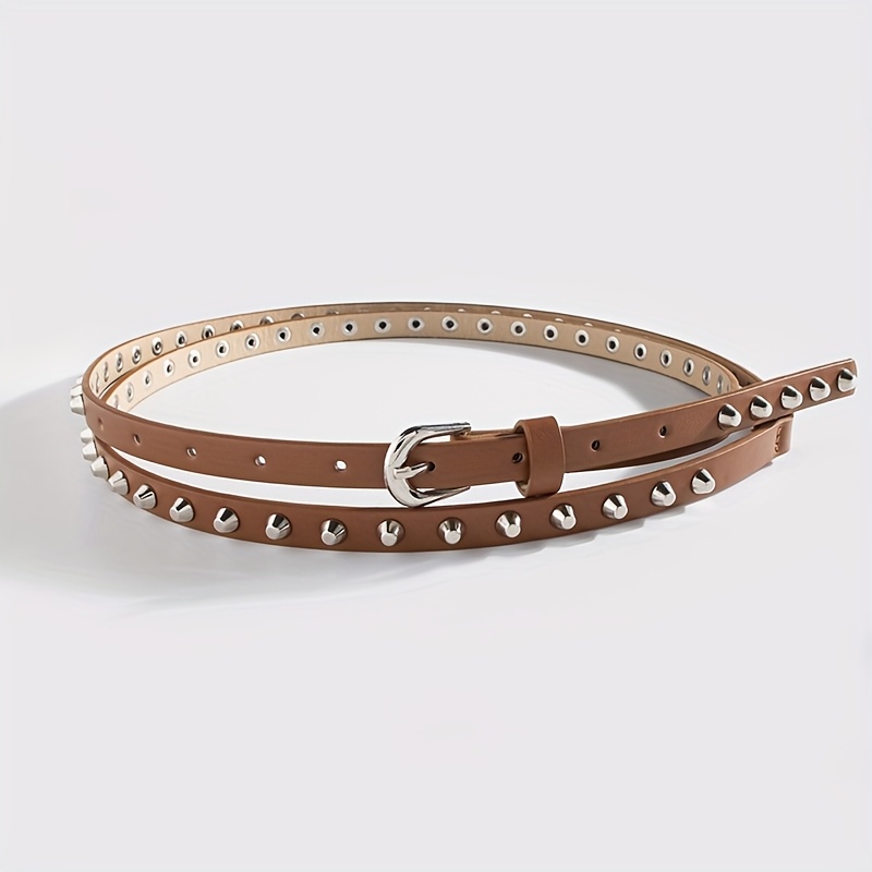 Women's Double Ring Casual Bucket Slim Waist Belt